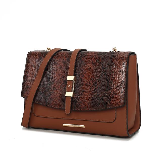 MKF Collection by Mia K MKF-X665COG Melody Vegan Leather Womens Crossbody Bag...