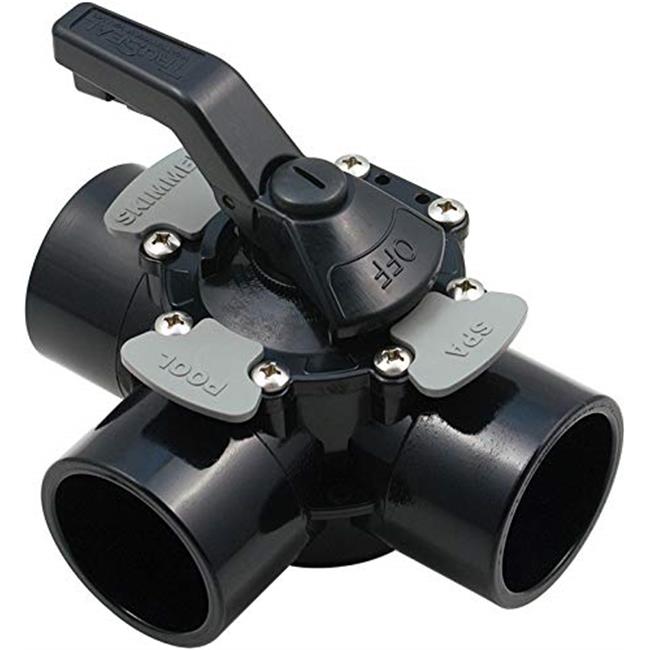 Waterway Plastics 6007100CPVC 2 in. PVC 3 Way Diverter Valve