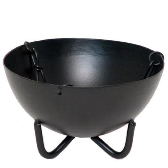 OMSPG4041-Claudron Hanging Cauldron for Burning Smudging Herbs & Resins - Large