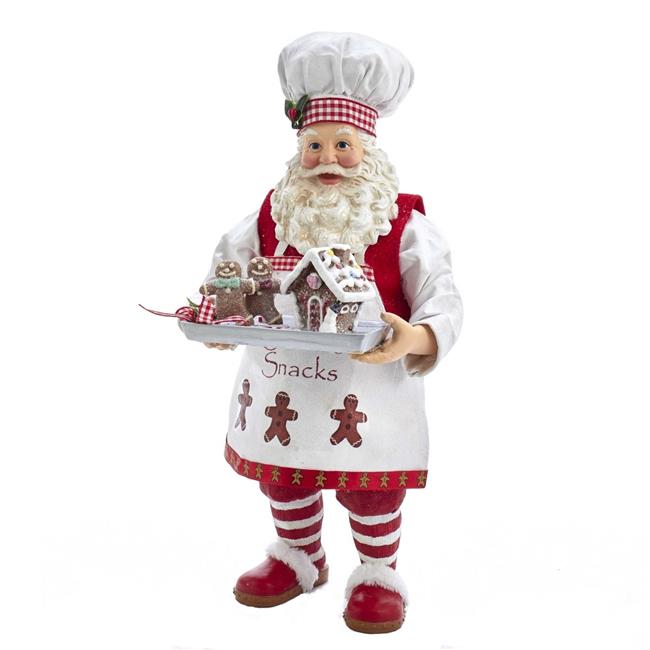 Kurt S. Adler FA0104 11 in. Fabrich Gingerbread Chef Santa