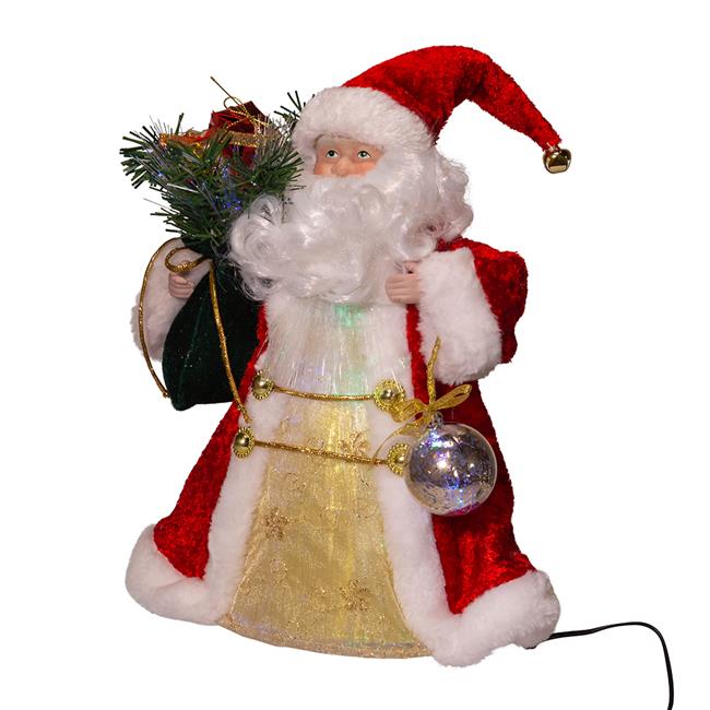Kurt S. Adler AD2002 12 in. CUL Fiber Optic LED Santa Treetop