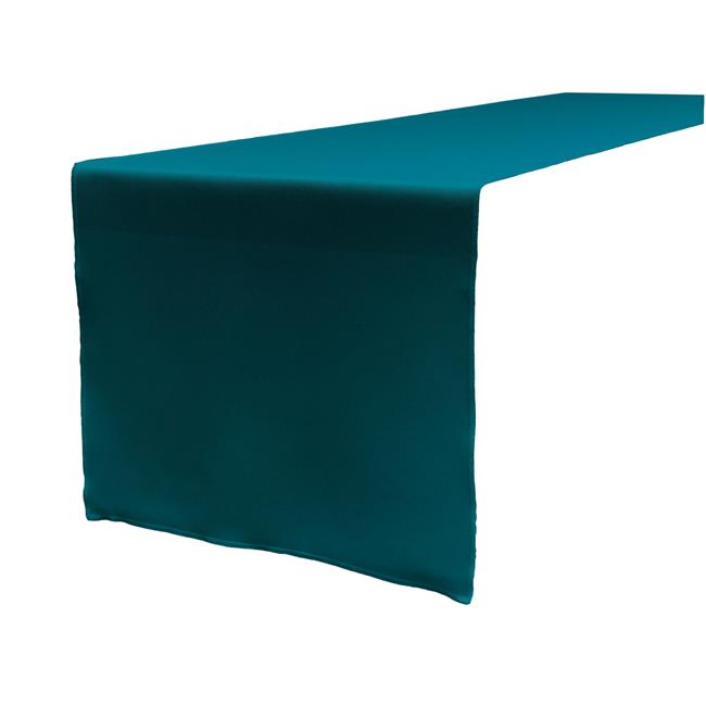 TCpop14x108-TealDrkP82 Polyester Poplin Table Runner  Dark Teal - 14 x 108 in.