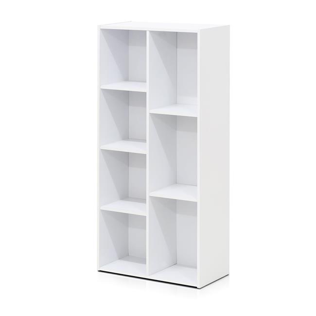 Furinno 11048WH 7-Cube Reversible Open Shelf  White