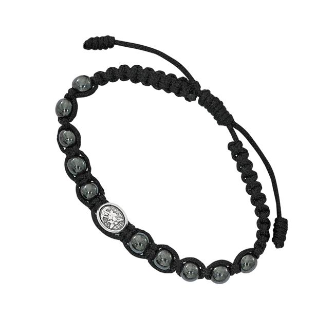 McVan BR985C Boys Hematite St Michael Carded Bracelet