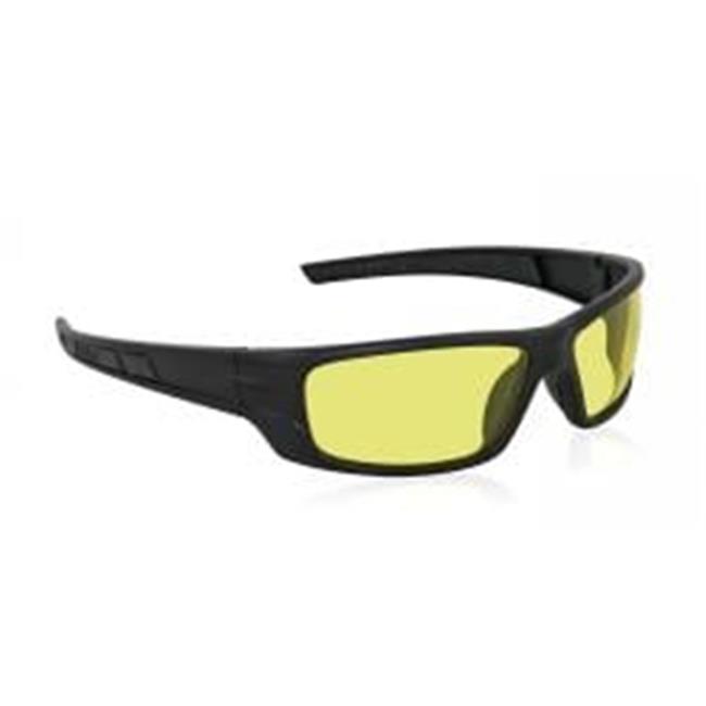 SAS Safety SAS-5510-03 VX9 Safety Glasses with Yellow Lens  Black