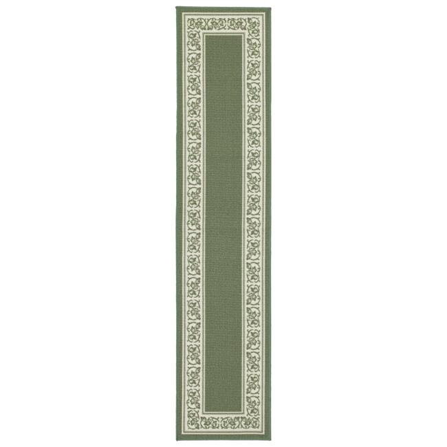 Madison Industries FLO-20X90-GN 20 x 90 in. Floral Border Extra Long Rectangl...