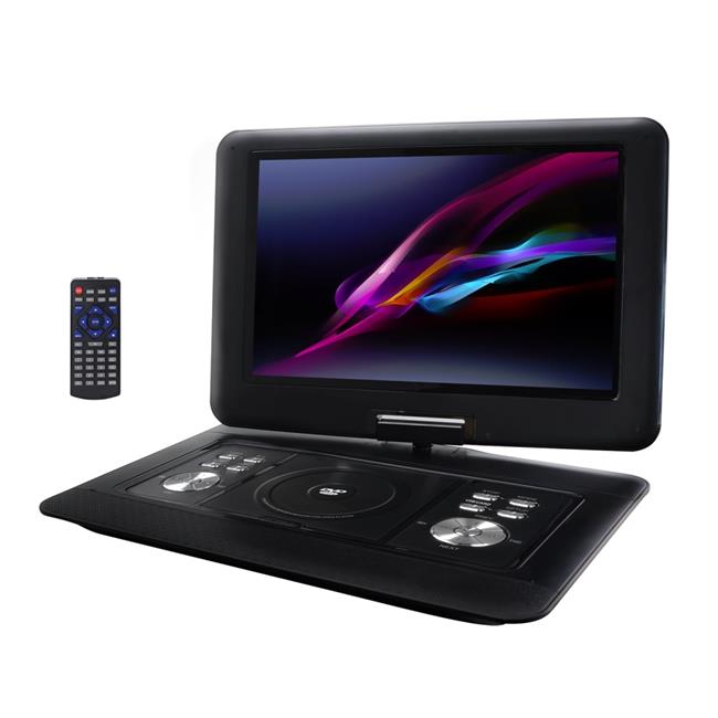 Trexonic TR-X1480 13.3 in. Portable DVD Player with Swivel TFT-LCD Screen USB...