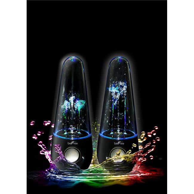 BeFree BFS-165 Wireless Bluetooth  LED Dancing Water Speakers - Black