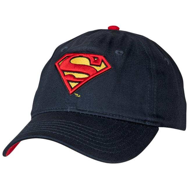Superman 830571 Classic Symbol Dark Navy Curved Brim Adjustable Dad Hat