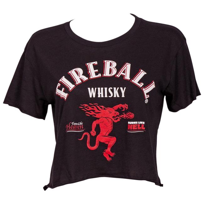 Fireball Whiskey 803634-XL Fireball Whisky Womens Crop Top T-Shirt - Extra Large