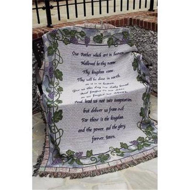 Manual Woodworkers & Weavers ATLORD 50 x 60 in. The Lords Prayer Tapestry Thr...