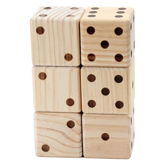 Omni Wooden Toys 966053 Yard Dice - 6 Piece