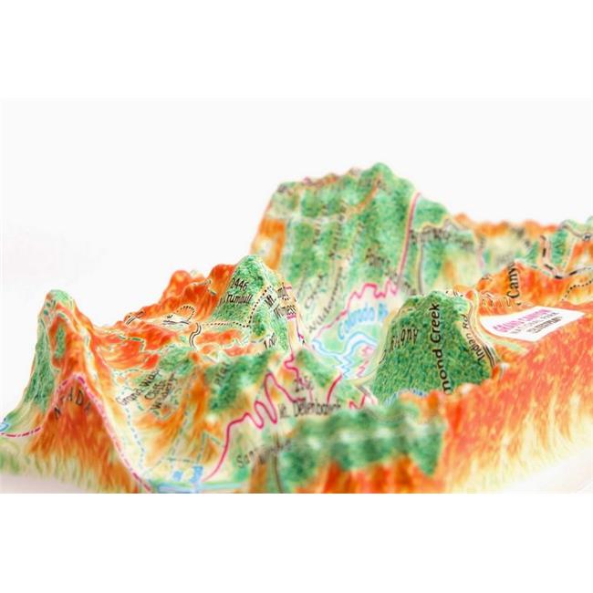 Grand Canyon Raised Relief Map  Rubberized Foam Backing - Souvenir Size