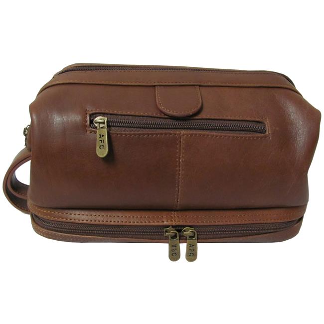 Amerileather 26-2 Amerileather Leather Toiletry Bag  Brown