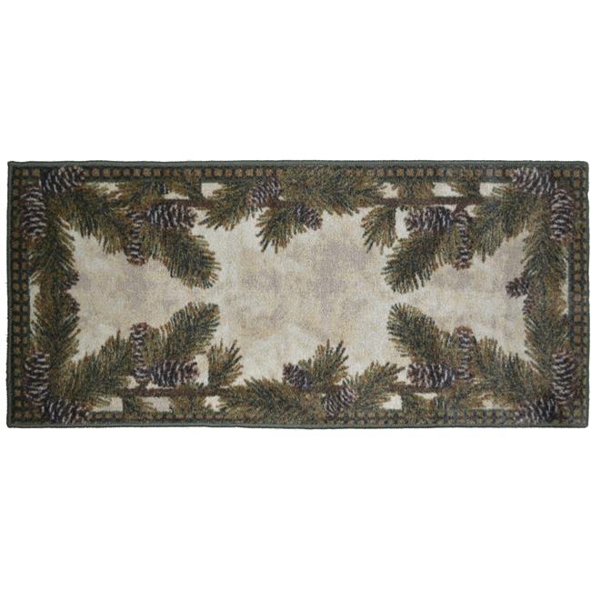Mayberry Rug CC5265 20X44 20 x 44 in. Cozy Cabin Pine Cone Gingham Printed Ny... - Picture 1 of 1