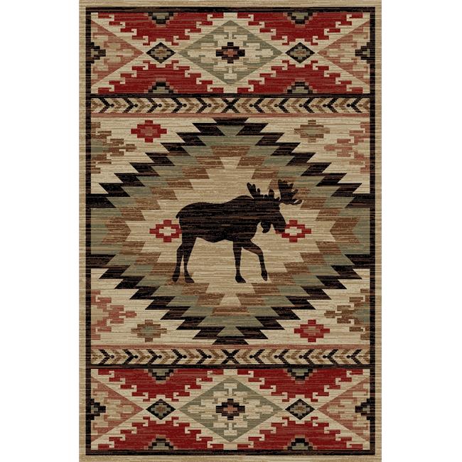 Mayberry Rug LK8052 5X8 5 ft. 3 in. x 7 ft. 7 in. Lodge King High Country Are...