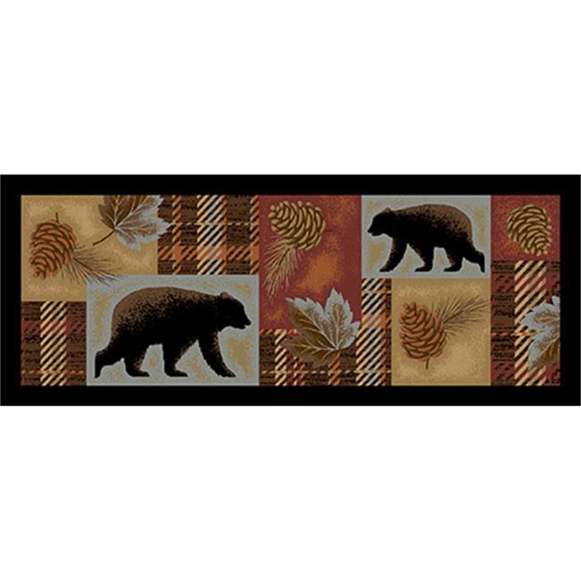 Mayberry Rug CC10517 30X46 30 x 46 in. Cozy Cabin Highland Printed Nylon Kitc...