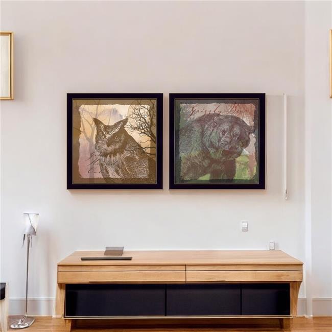 HomeRoots 405789 Rectangle Paper Owl Wall Art - Set of 2