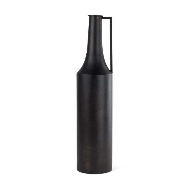 HomeRoots 608599 24 in. Black Metal Jug Vase