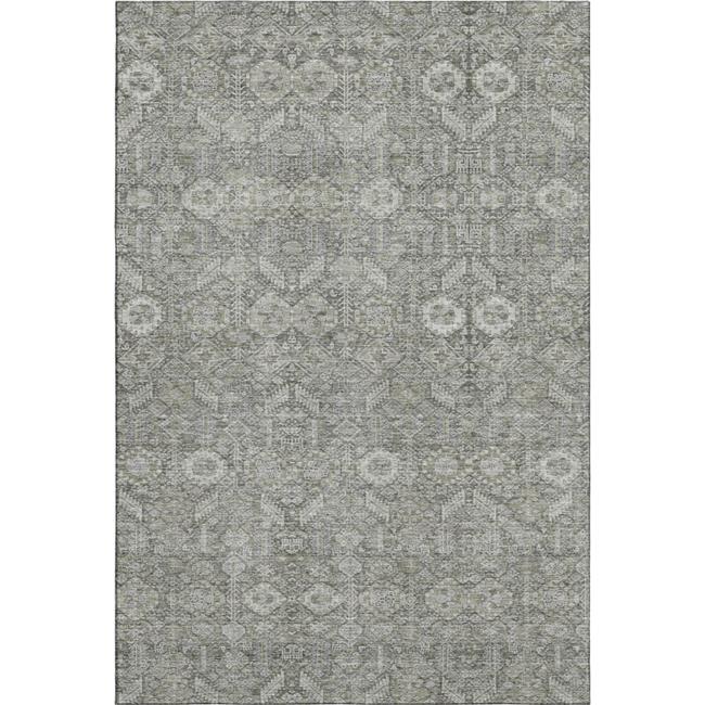 HomeRoots 649865 3 x 5 ft. Gray & Ivory Tribal Transitional Washable Machine ...