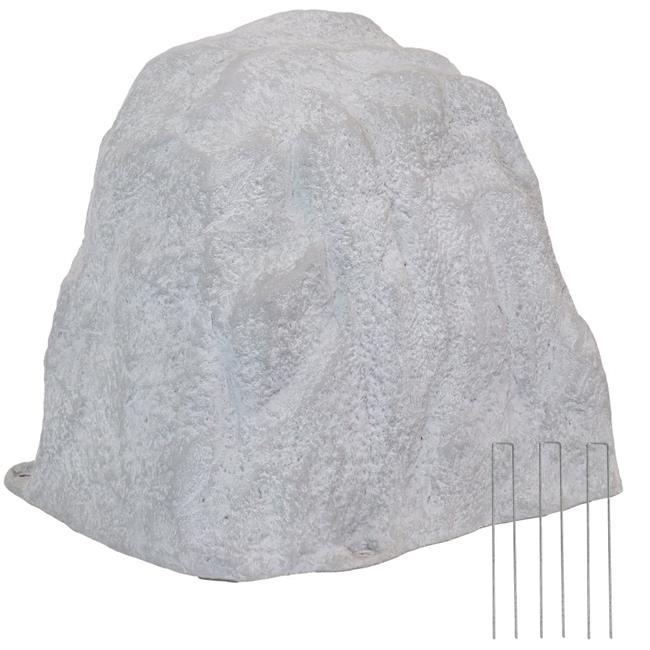 HomeRoots 666827 22 in. Gray Polyresin Faux Rock
