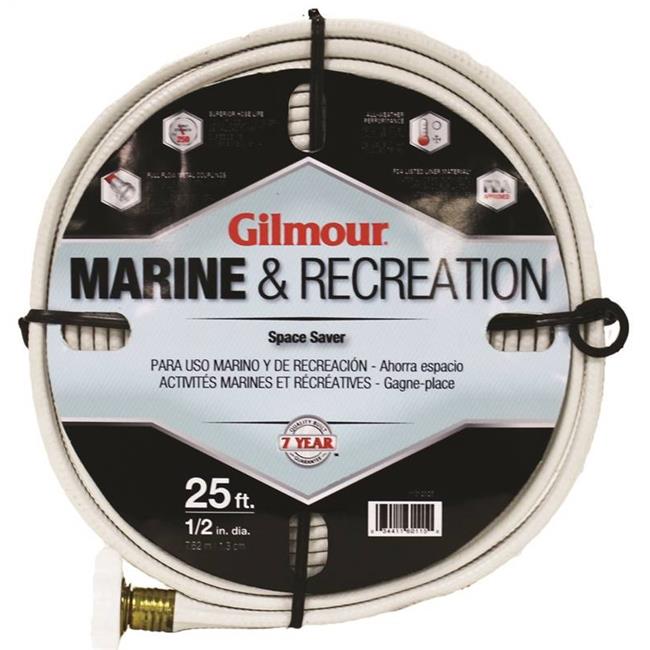 Gilmour Manufacturing 0852954 Hose Marine 5Ply White  0.5 in. x 25 ft.