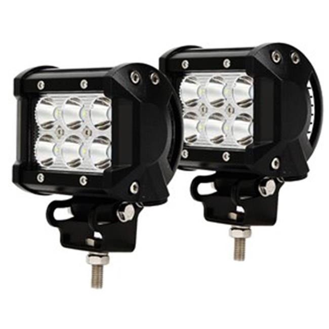 Race Sport RS6L18WPR 18W 6-LED Bottom-Mount Spotlights Black