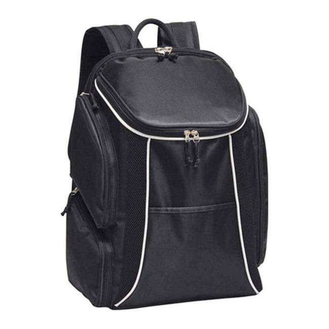 Preferred Nation P3439 BLK Deluxe Sports Backpack - Black
