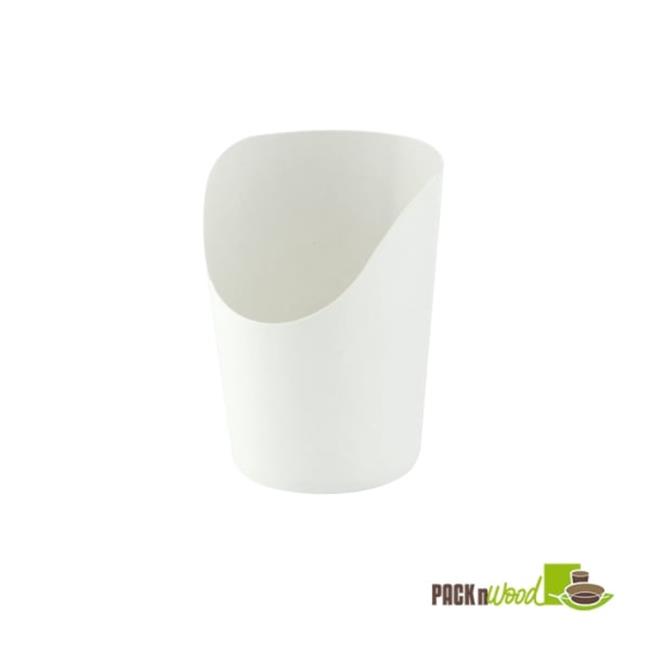 Packnwood 210GSPW270 6 oz White Kraft Wrap Cup - 3.9 x 2.36 in. Dia.