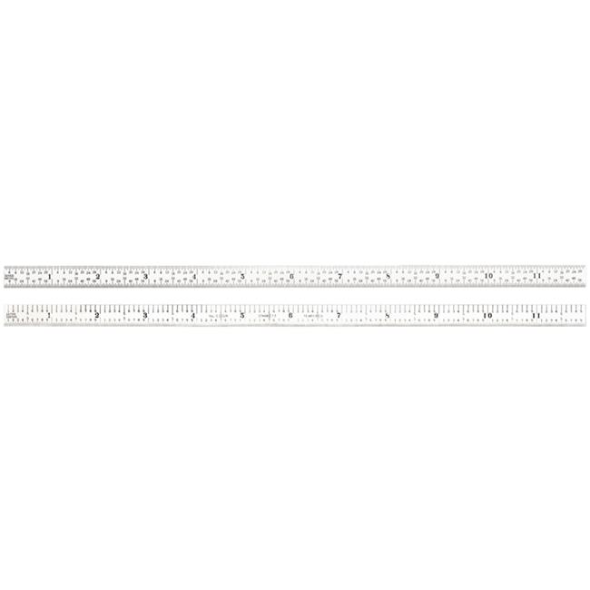 Starrett C305R-12 12 in. Full Flexible Steel Rule with 5R Style