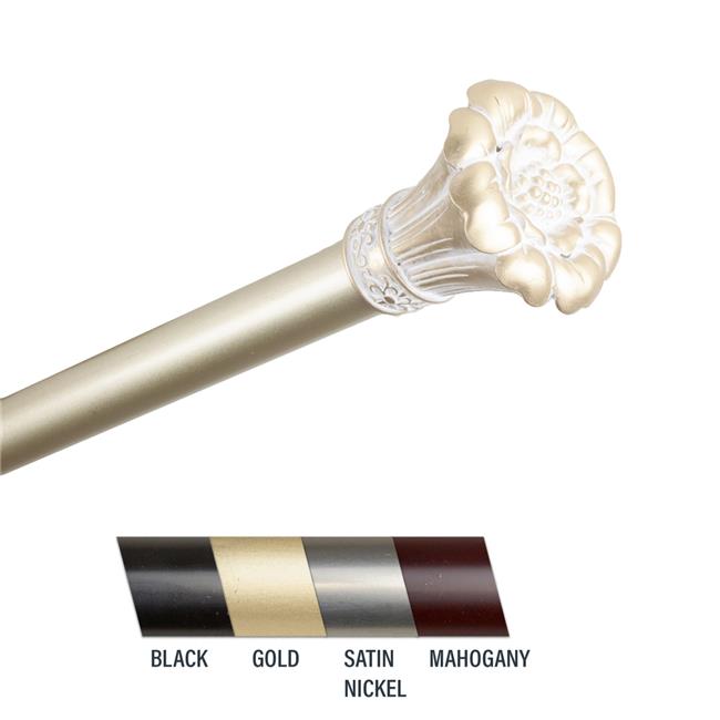 Central Design 100-02-283 Flora 1 in. Curtain Rod  28-48 in. - Gold