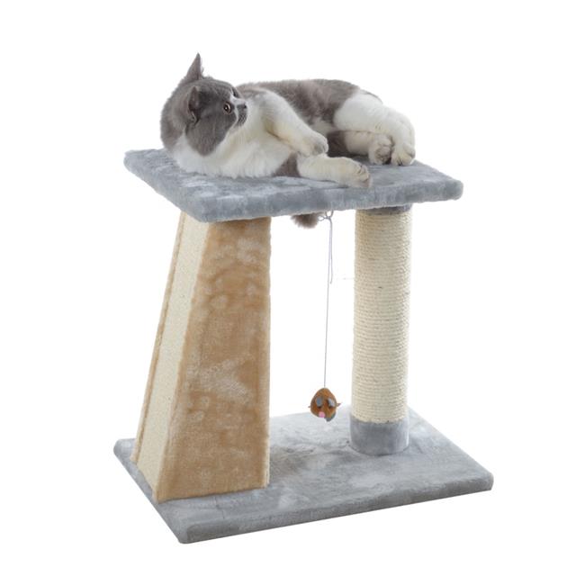 Armarkat X2001 Two-Level Platform Real Wood Scratcher W Sisal Carpet Board