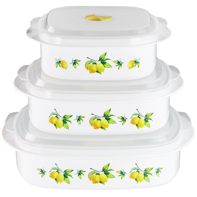 Reston Lloyd 20419 6pc Microwave Set Fresh Lemons