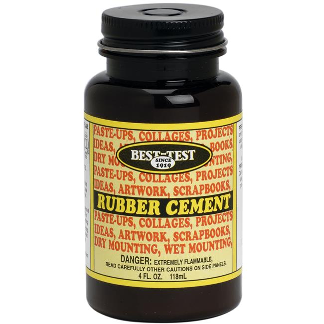 Best Test 148 4 oz Rubber Cement  Brush-In Cap