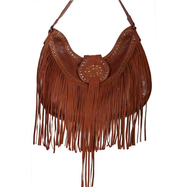 Scully B177-HB-ONE Fringe & Studded Handbag