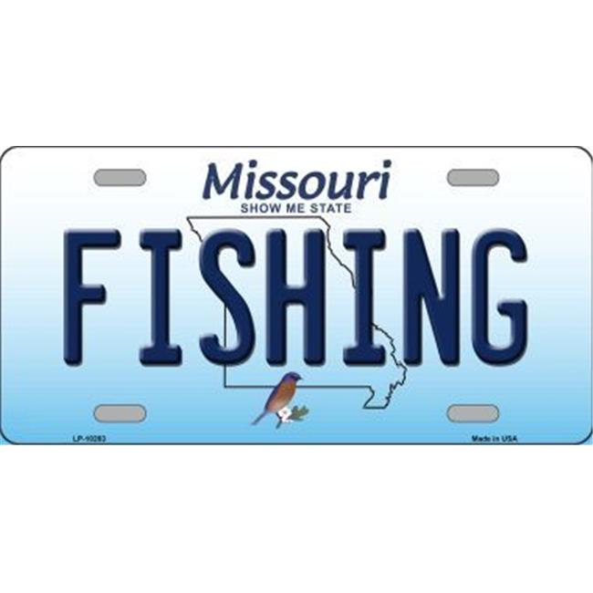 Smart Blonde LP-10263 Fishing Missouri Background Novelty Metal License Plate...