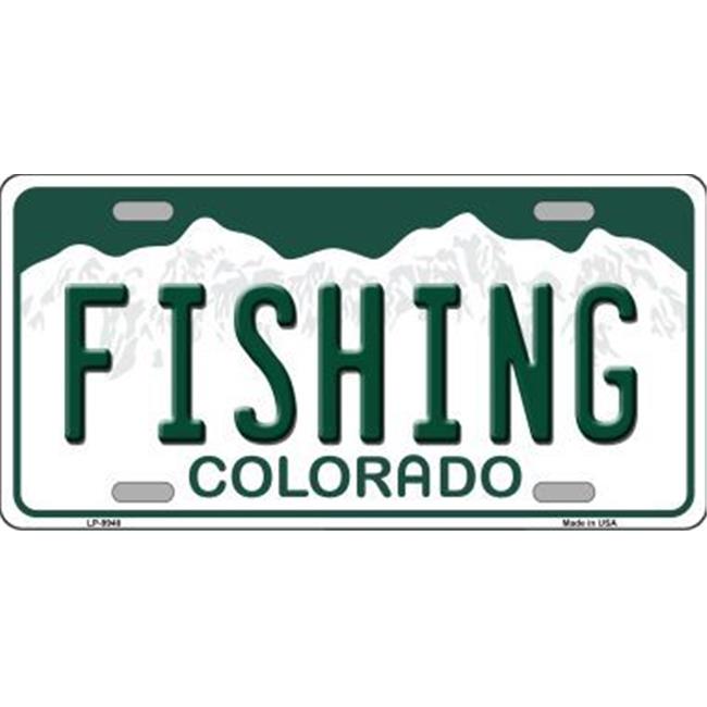 Smart Blonde LP-9948 Fishing Colorado Background Novelty Metal License Plate ...