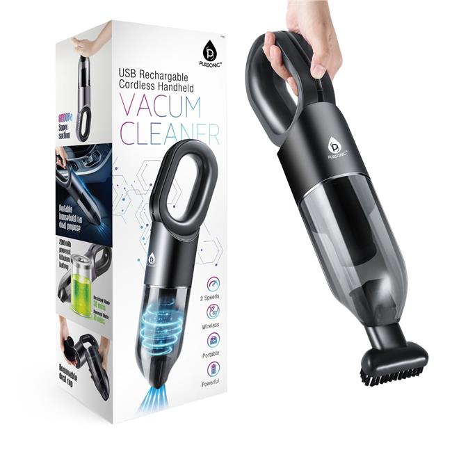 Pursonic VC1000 USB Rechargeable Cordless Handheld Vacuum Cleaner  Black