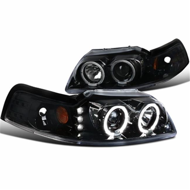 Spec-D 2LHP-MST99BK-TM 99-04 Ford Mustang Dual Halo LED Projector Headlights