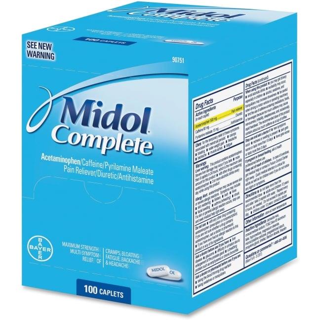 Westcott ACM90751 Midol Complete Pain Reliever Caplets  Blue