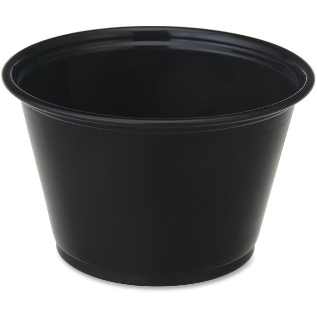 Lorell GJO19068 4 oz Polystyrene Portion Cups - Black