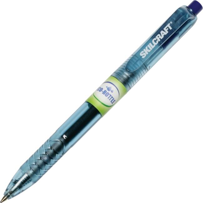 Skilcraft NSN6580392 0.7 mm Retractable Gel Pen  Blue