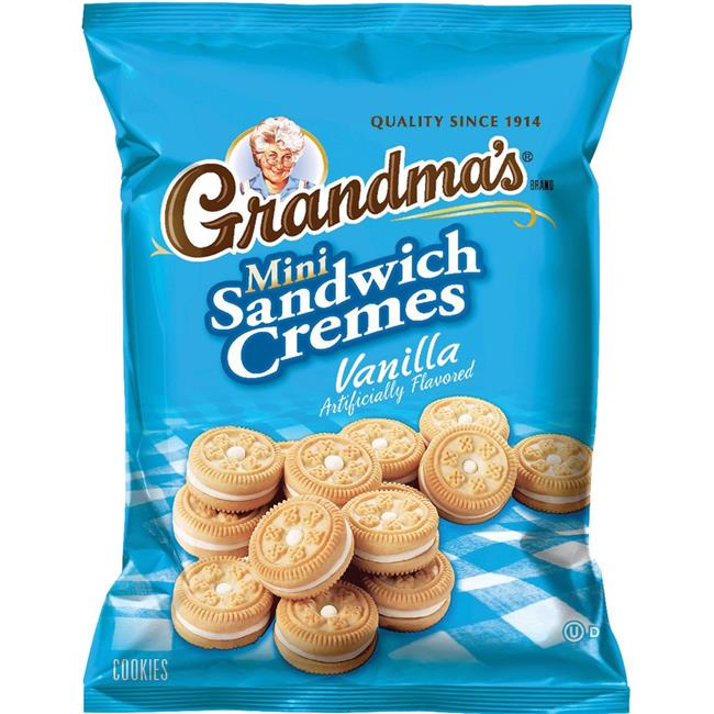 Quaker Oats QKR45096 3.71 oz Grandmas Vanilla Mini Cookie Cremes - Vanilla