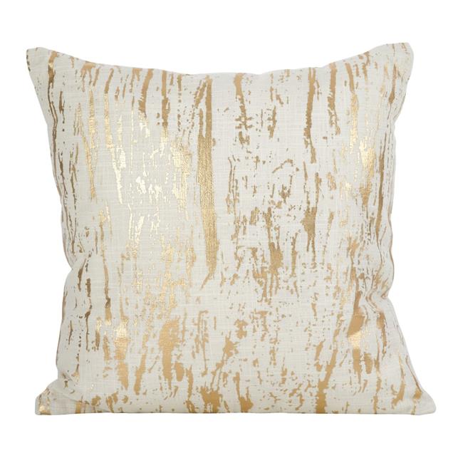 Saro Lifestyle 1612.GL20SC 20 in. Distressed Metallic Foil Design Pillow Cove...