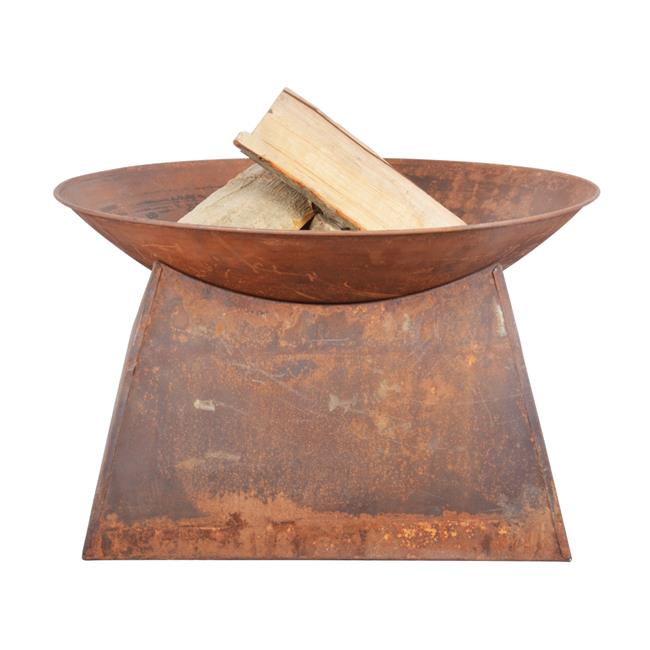 Esschert Design USA FF149 Fire Bowl with Stand  Rust Metal