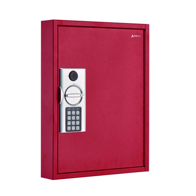 AdirOffice ALHI68060RED Steel Digital Lock Key Cabinet 60-Key 13 x 2.6 x 17 i...