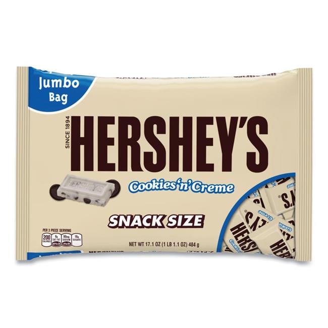 Hersheys GRR24600029 Snack Size Bars Cookies N Creme 17.1 oz