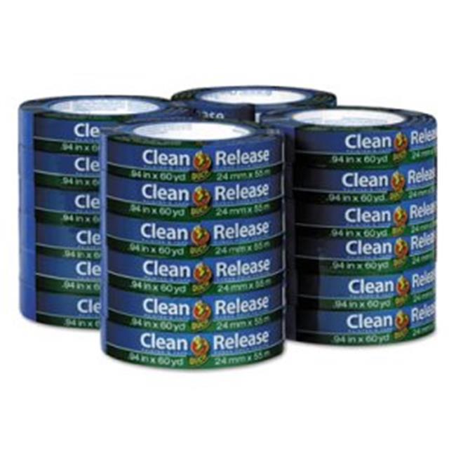 Duck 284371 0.94 in. x 60 yds Clean Release Painters Tape  Blue - 24 Per Pack