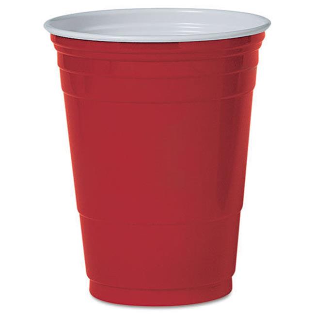 DCC P16RPK 16 oz Solo Iconic Plastic Party Cold Cup  Red - 50 per Pack