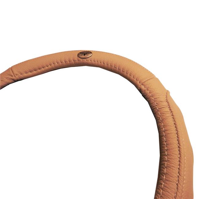 StentensGolf SWC034-T Steering Wheel Cover  Leather - Tan